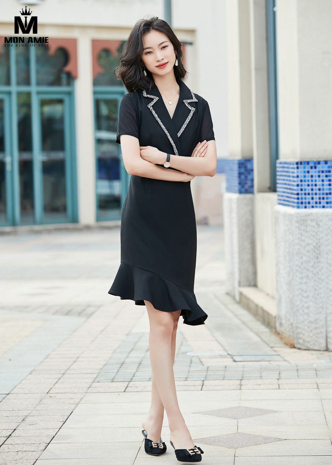 Blazer Mermaid Black Dress 